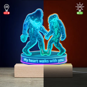 Bigfoot Couple LED Light - Personalized Gifts For Couple 02ohqn190625 - Led Night Light - GoDuckee