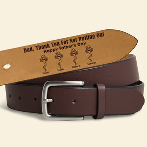 Personalized Gifts For Dad Secret Message Men's Belt 06ohqn030424 Father's Day - Belts - GoDuckee