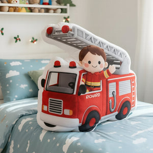 Cute Firefighter Kid Custom Shape Pillow - Personalized Gifts For Kid 01QHQN081125 - Pillow - GoDuckee