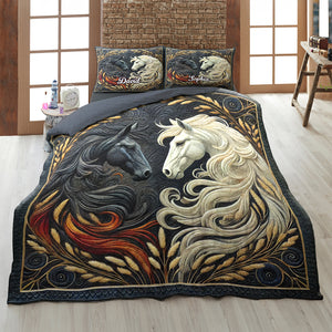 Personalized Horse Couple Quilt Bedding Set Special Line 02xqtn150125 - Blanket - GoDuckee
