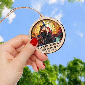 I'll stay with you 'til the end, Personalized Wood Ornament for Wizard Couple - PW-2LWORM 04htqn181123tm - Ornament - GoDuckee