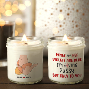 Personalized Gifts For Couple Scented Candle Roses Are Red Violets Are Blue - Scented Candle - GoDuckee