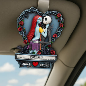 Naughty Spooky Couple Car Visor Clip - Personalized Gifts For Couple 03qhtn290525 - Car Visor Clip - GoDuckee
