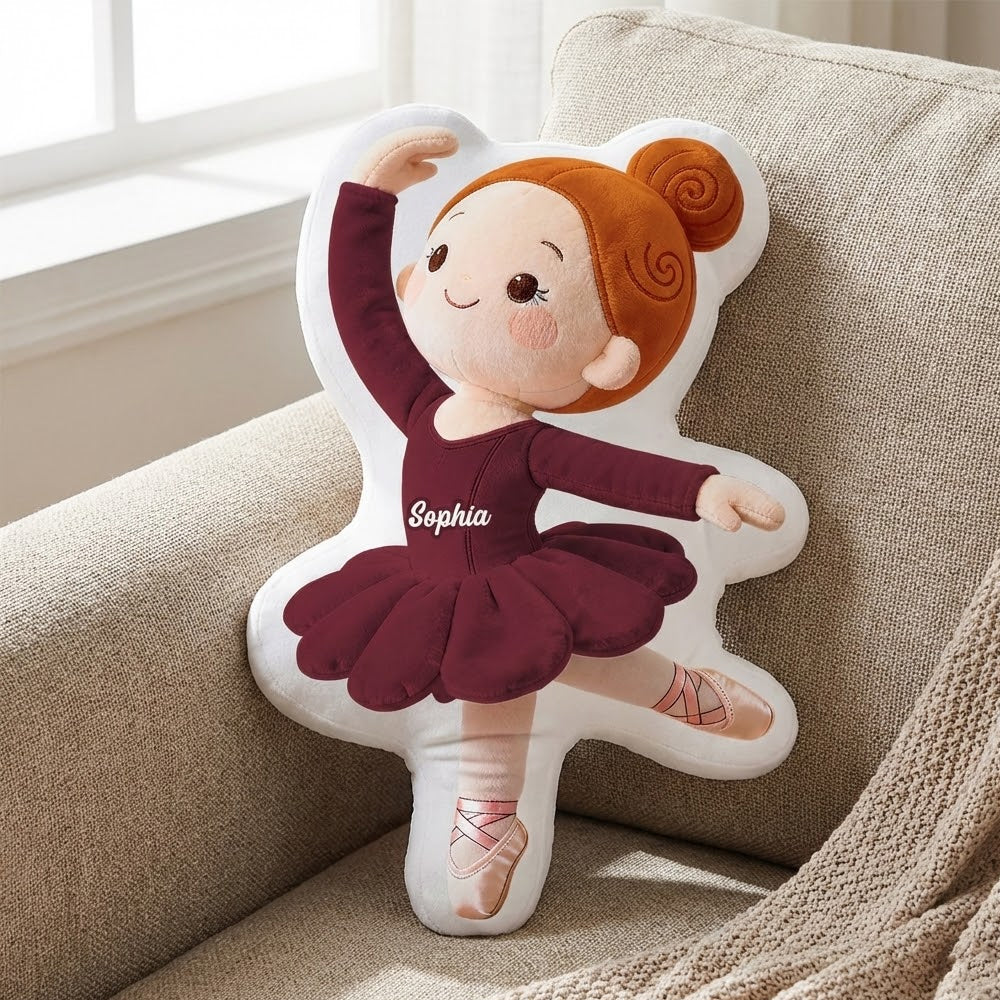 Personalized Gifts For Ballet Dancers Shaped Pillow 04qhtn241225 - Pillow - GoDuckee