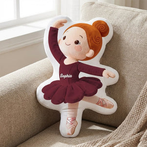 Personalized Gifts For Ballet Dancers Shaped Pillow 04qhtn241225 - Pillow - GoDuckee