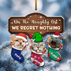 Custom Photo Gifts For Cat Lovers Christmas Acrylic Ornament 03XQLU291024 - Ornament - GoDuckee