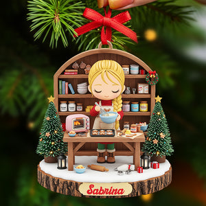 Sweet Baking Girl Acrylic Ornament - Personalized Gifts For Bakers 02PGTA241125 - Ornament - GoDuckee