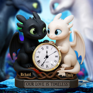 Couple Forever Desk Clock Plaque Personalized Gifts For Couple 05TOQN050625 - Clock Plaques - GoDuckee