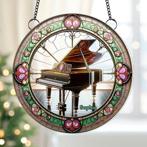 Personalized Gifts For Music Lovers, Piano Suncatcher Ornament 01ACDT040924 - Ornament - GoDuckee