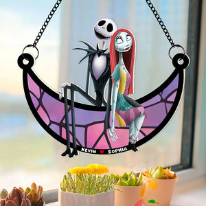 Personalized Gifts For Couple Suncatcher Window Hanging Ornament 01NADT170524 - Ornaments - GoDuckee