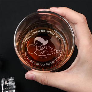 Personalized Gifts For Couple Engraved Whiskey Glass 01OHMH050624 - Drinkware - GoDuckee
