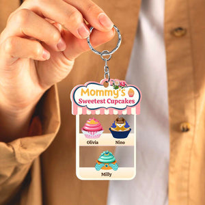 Personalized Gifts For Mom Keychain Mommy's Sweetest Cupcakes 04KADT270224 - Keychains - GoDuckee