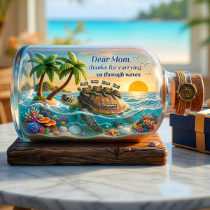 Turtle Mom Acrylic Plaque - Personalized Gifts For Mom 02toqn270426 - Shaped Plaques - GoDuckee