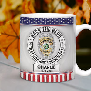 Custom Rank Badge Gifts For Police Mug 04qhqn020824 - Coffee Mug - GoDuckee