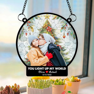 Custom Photop Gifts For Couple Suncatcher Ornament 02PGMH200724 - Ornament - GoDuckee