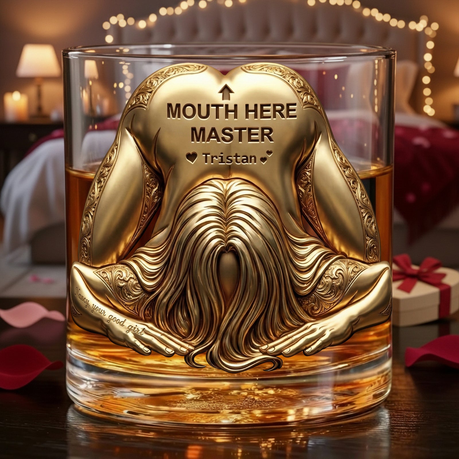 Master Round Glass - Personalized Gifts For Him, Husband, Boyfriend 04QHLU121225 - Glass - GoDuckee