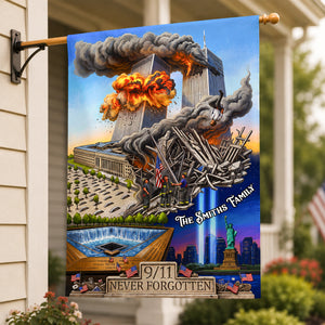 Patriotic Remembrance House Flag - Personalized Gifts For Family 02HUDH280726