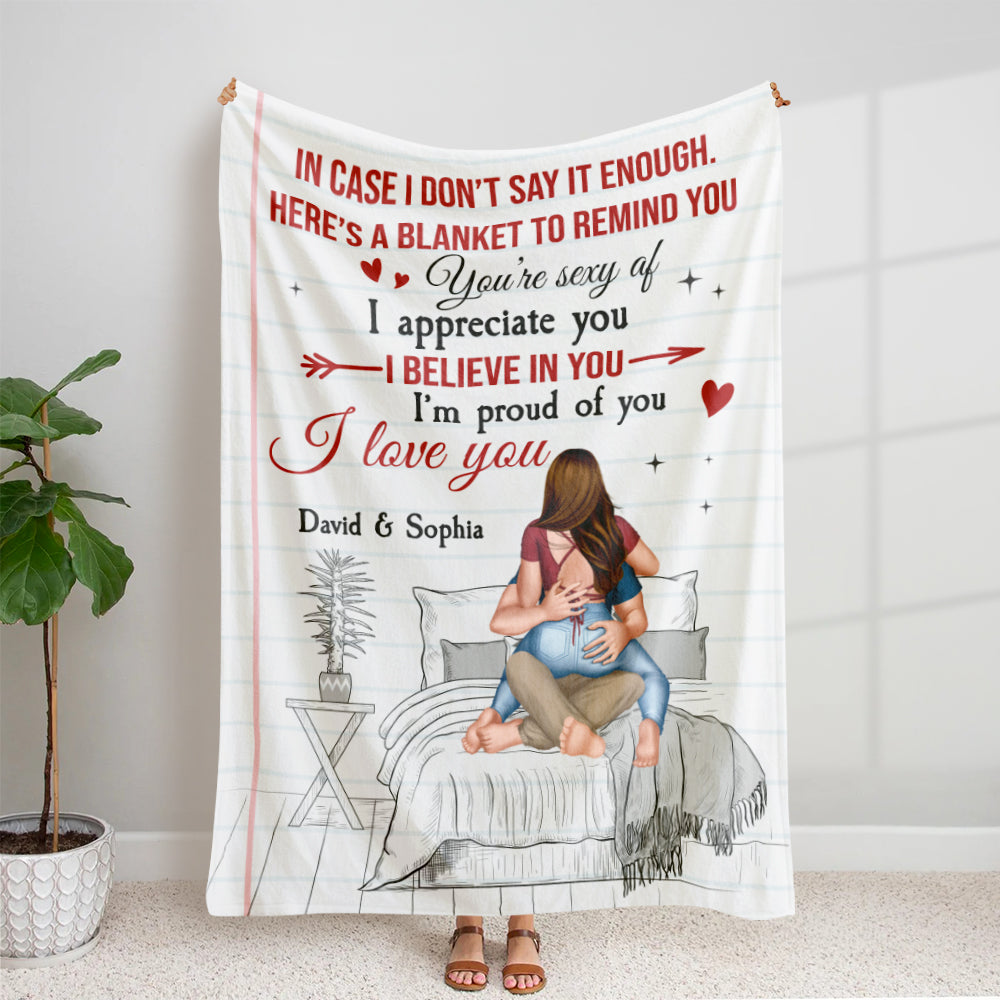I'm Proud Of You, I Love You, Personalized Blanket, Gift For Couple, Valentine's Gifts - Blanket - GoDuckee