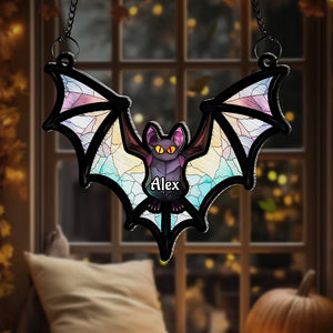 Personalized Bat Halloween Round Stained Suncatcher 03TOMH220824 - Ornament - GoDuckee