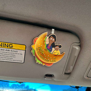 Personalized Gifts For Mom Car Visor Clip We Love You To The Moon And Back 05KAMH140225HG - Car Visor Clip - GoDuckee