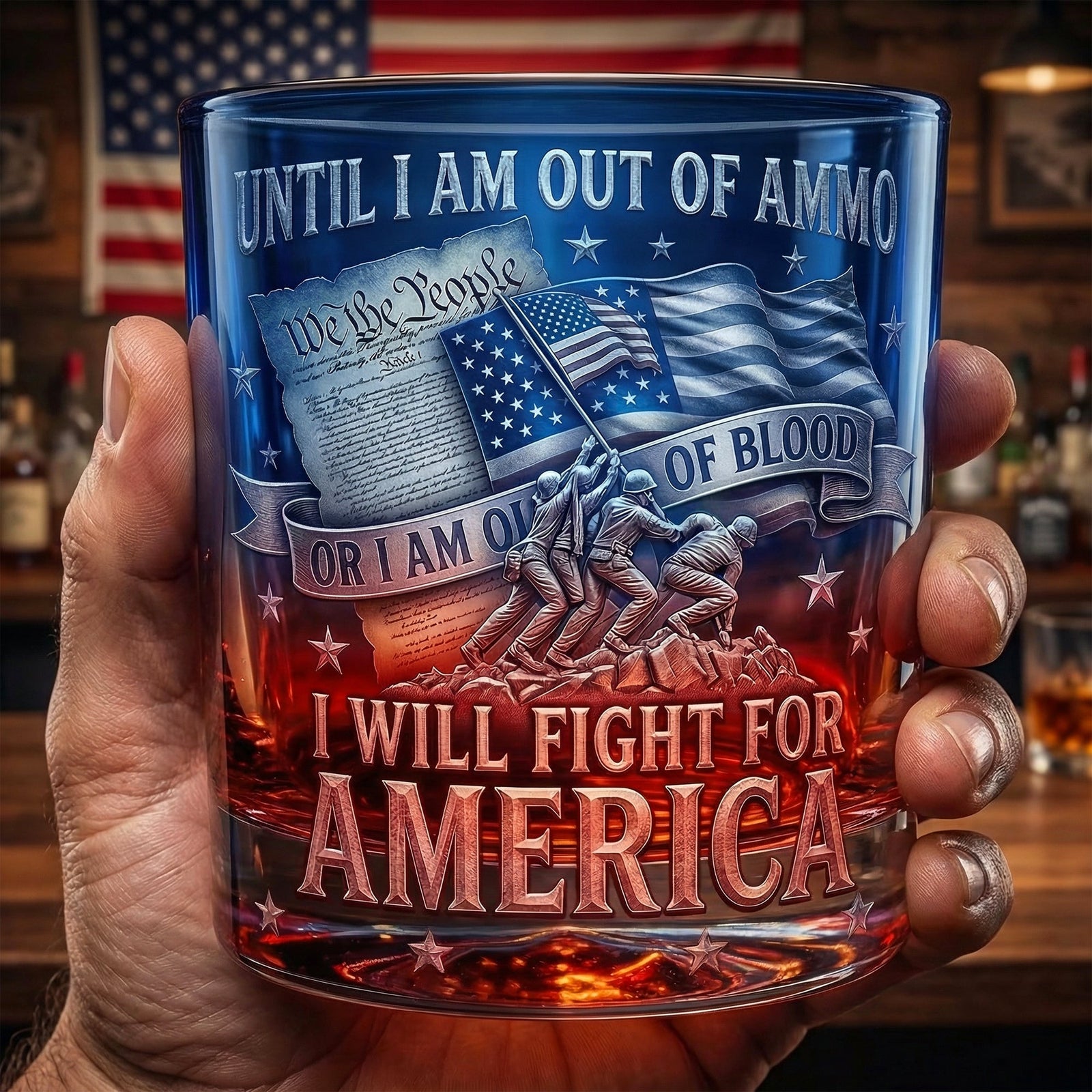 Freedom Round Glass - Gifts For Patriots 04PAQN200326 - Glass - GoDuckee