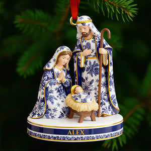 Toile de Jouy Nativity Christmas Ornament – Personalized Gifts for Believers 02PGDT021025 - Ornament - GoDuckee