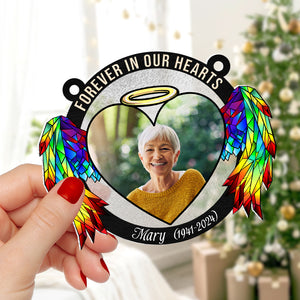 Custom Photo Memorial Gifts Suncatcher Ornament 03hutn020824 - Ornament - GoDuckee