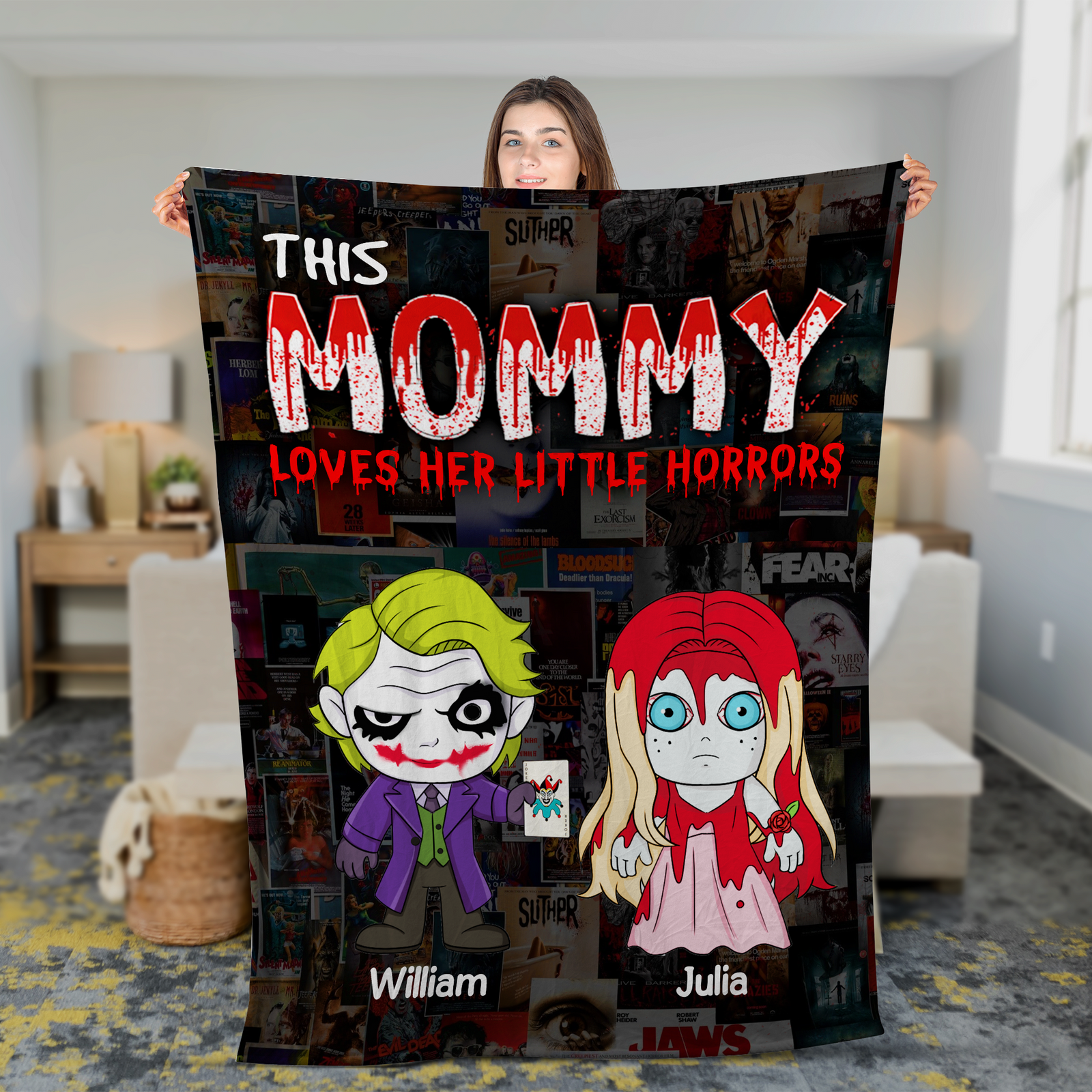 Personalized Gifts For Mom Blanket 04ohpu220225 Little Horrors - Blanket - GoDuckee
