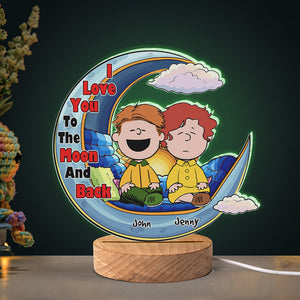 Personalized Gifts For Couple Lover Led Night Light Moon and Back 05XQDT201224HH - Led Night Light - GoDuckee