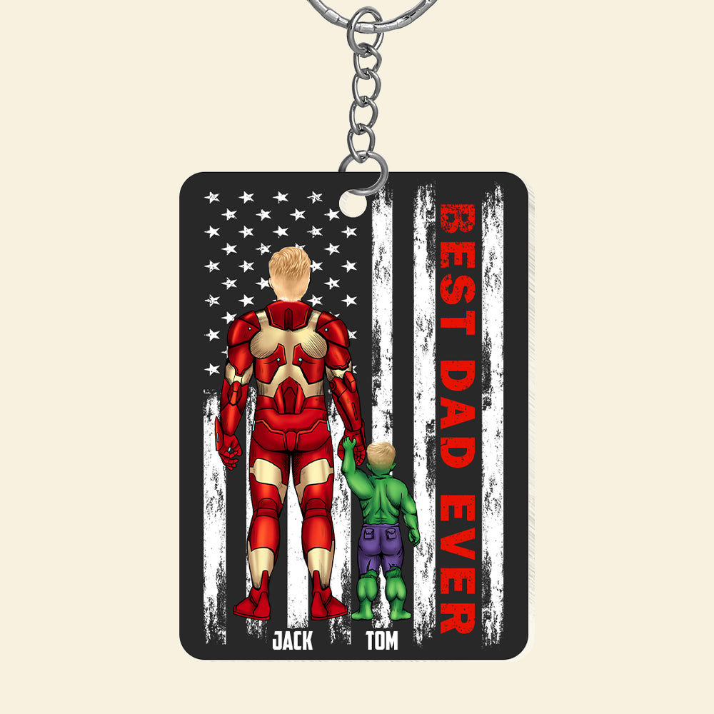 Best Dad Ever- 06natn250523tm Personalized Keychain - Keychains - GoDuckee