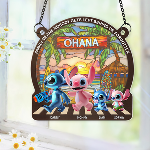 Family Window Hanging Suncatcher Ornament Personalized Gifts For Family 02tgpu230525 - Ornament - GoDuckee