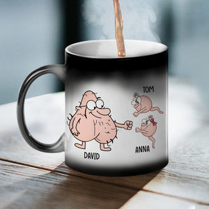 Personalized Funny Sperm Mug, Dad Thanks For Not Pulling Out tt-03dntn180523 - Magic Mug - GoDuckee