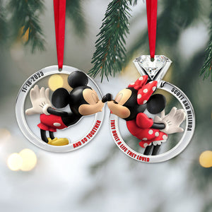 Set Of 2 Personalized Ornaments For Couple, PW-03QHTN161023, Christmas Gift, Anniversary Gift Ideas - Ornament - GoDuckee