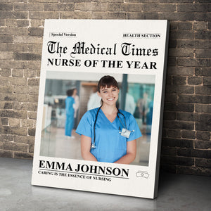 Personalized Gifts For Nurse Canvas Newspaper 06TGLU161224 - Poster & Canvas - GoDuckee