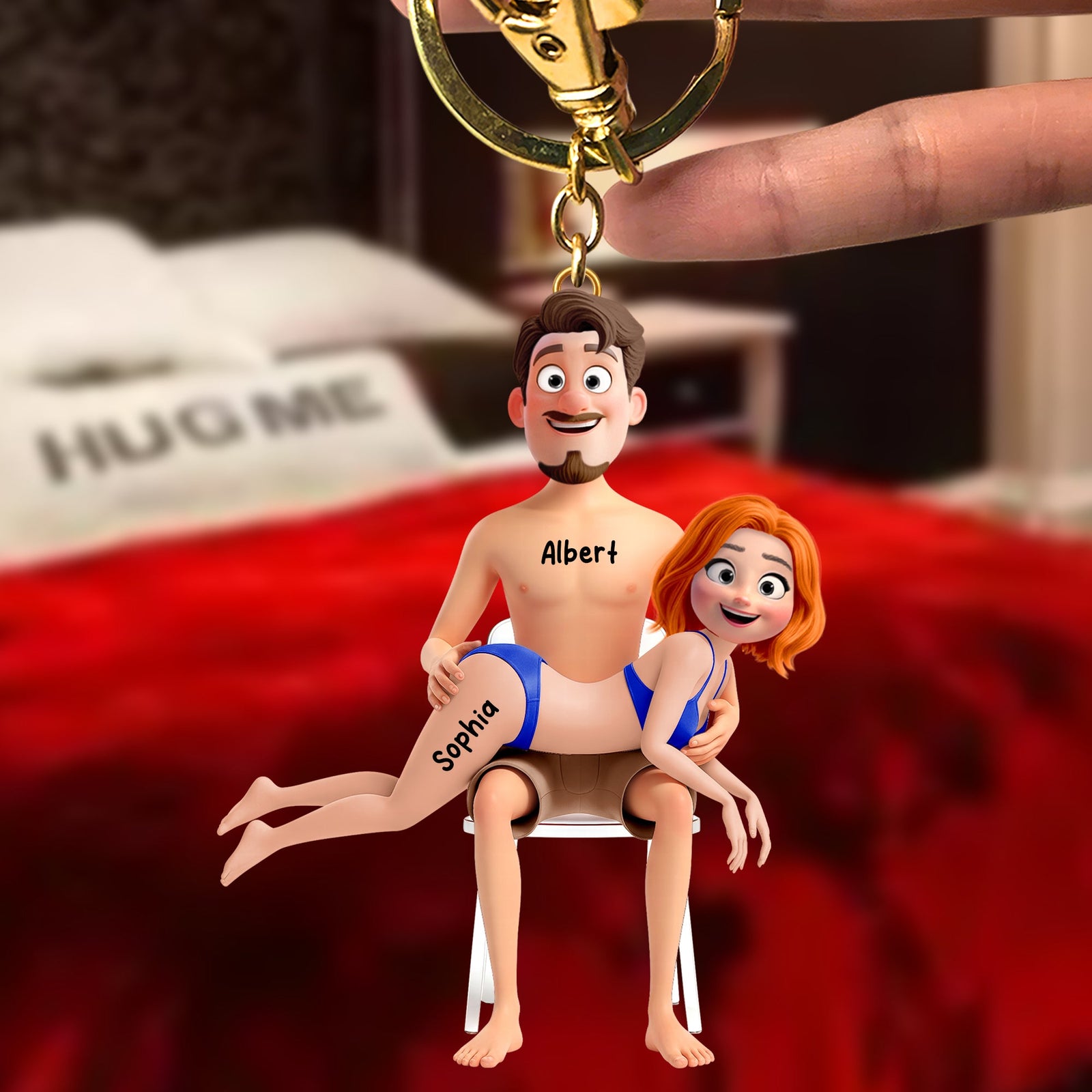 Naughty Couple Keychain- Personalized Gifts For Couples 07ohqn160126 - Keychains - GoDuckee