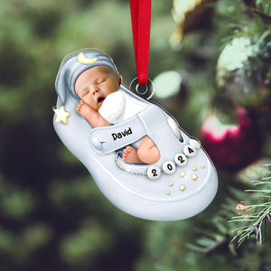 Custom Photo New Born Baby Christmas Ornament 03ohtn210924 - Ornament - GoDuckee