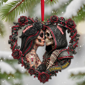 Skull Couple Ornament Personalized Christmas Gifts 04OHMG231025 - Ornament - GoDuckee