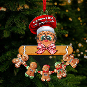 Personalized Gifts For Grandma Gingerbread Christmas Ornament 04OHLU091024 - Ornament - GoDuckee