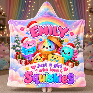 Just A Girl Who Love Squishies Lovely Hood Blanket - Personalized Christmas Gifts For Squishy Lovers 03nata261026 - Blanket - GoDuckee