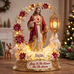 Sacred Heart Of Jesus Acrylic Light Box - Personalized Gift For Christians 05PGTN231026 - Light Box - GoDuckee