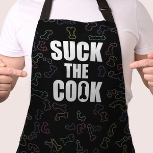 Personalized Gifts For Men Aprons Suck The Cook - Aprons - GoDuckee