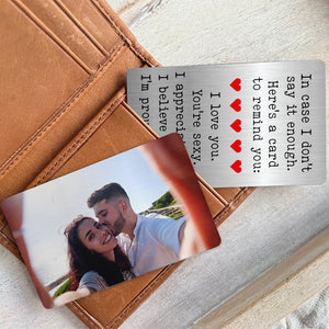 Custom Photo Gifts For Couple Aluminum Wallet Card 02TOMH161224 - Wallet Card - GoDuckee