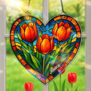 Flower Garden Suncatcher Ornament Personalized Gifts for Flower Lovers 01HULU180725 - Ornament - GoDuckee