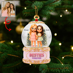Holiday Besties Christmas Ornament - Custom Photo Gifts For Besties 01pgqn110925 - Ornament - GoDuckee