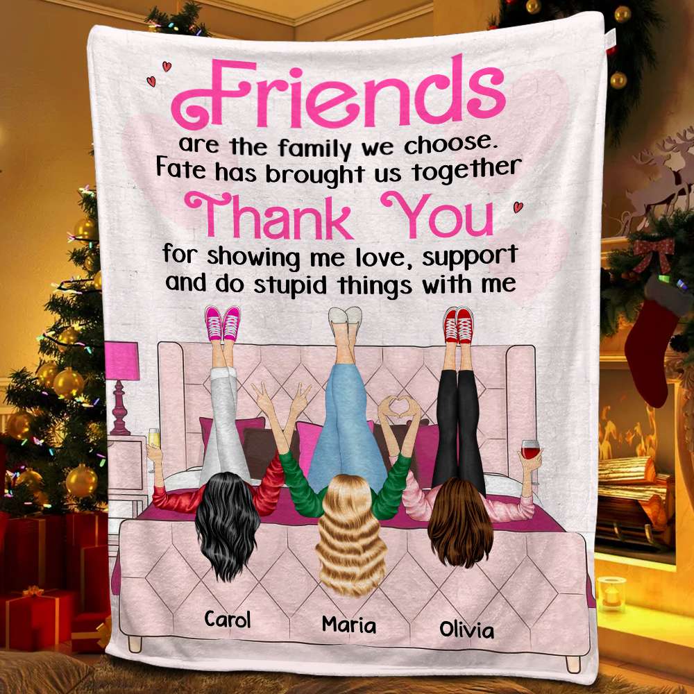 Thank You - Friends, Personalized Blanket, Gift For Friends - Blanket - GoDuckee