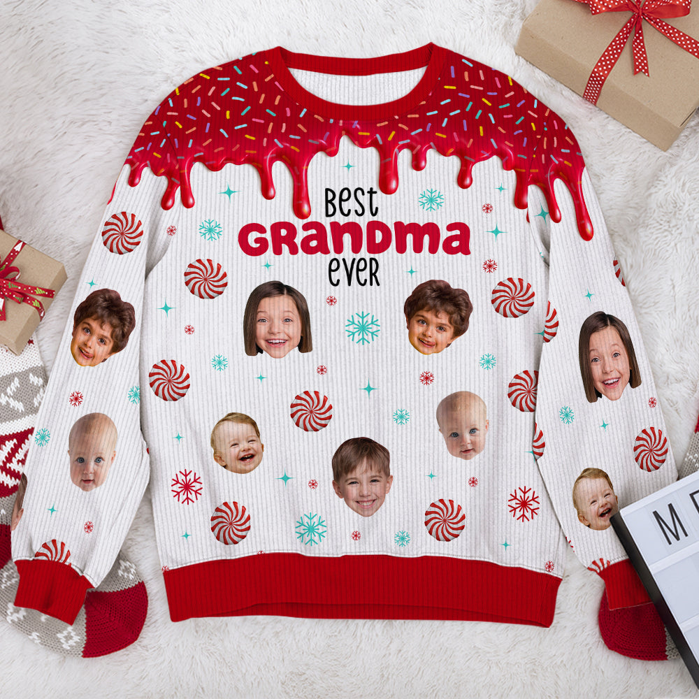 Custom Photo Gift for Grandma, Best Grandma Ever Sweatshirt 02TOQN051024 - AOP Products - GoDuckee