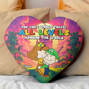 Personalized Gifts For Couple Heart-shaped Pillow 04xqtn091224hg - Pillow - GoDuckee