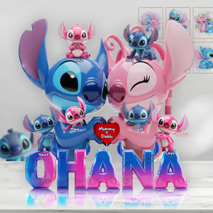 Tropical Aliens Family Acrylic Plaque - Personalized Gift For Family 01OHLU210525 - Shaped Plaques - GoDuckee