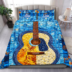 Personalized Gift For Guitar Lover Quilt Bedding Set Special Line 02HUMH051124 - Blanket - GoDuckee