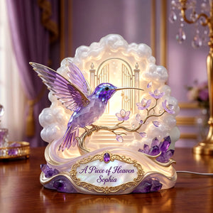 Memorial Hummingbird Acrylic Light Box - Personalized Gifts For Memorial 02tydh090626 - Light Box - GoDuckee